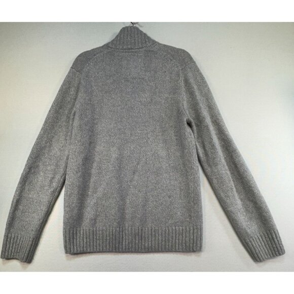 Mens Wool-Blend Preppy Academia Button-Up Sweater Size L Gray Classic - Picture 11 of 15